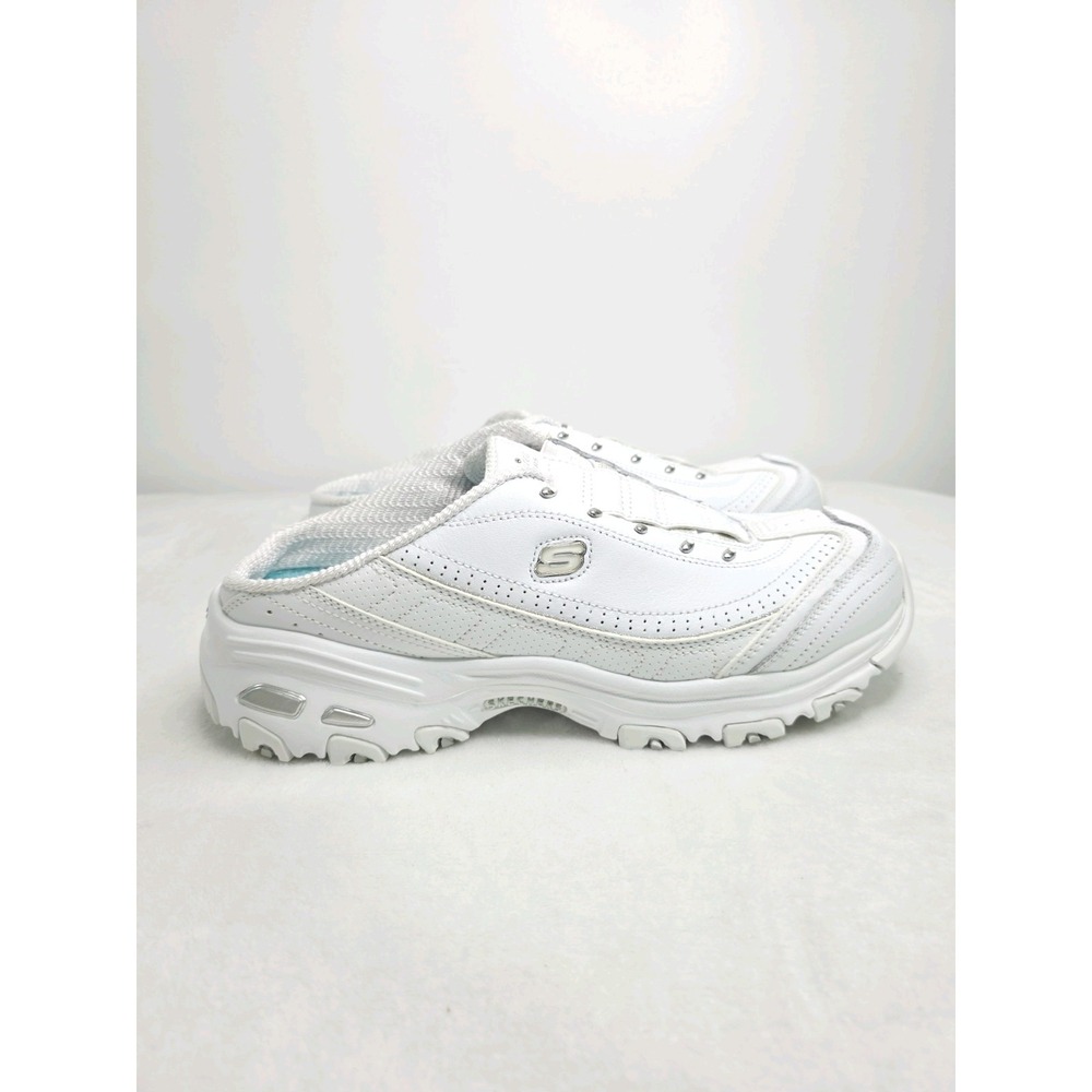 Skechers Sport Women's D'Lites Slip-On Mule Sneaker Shoe Size 10 White